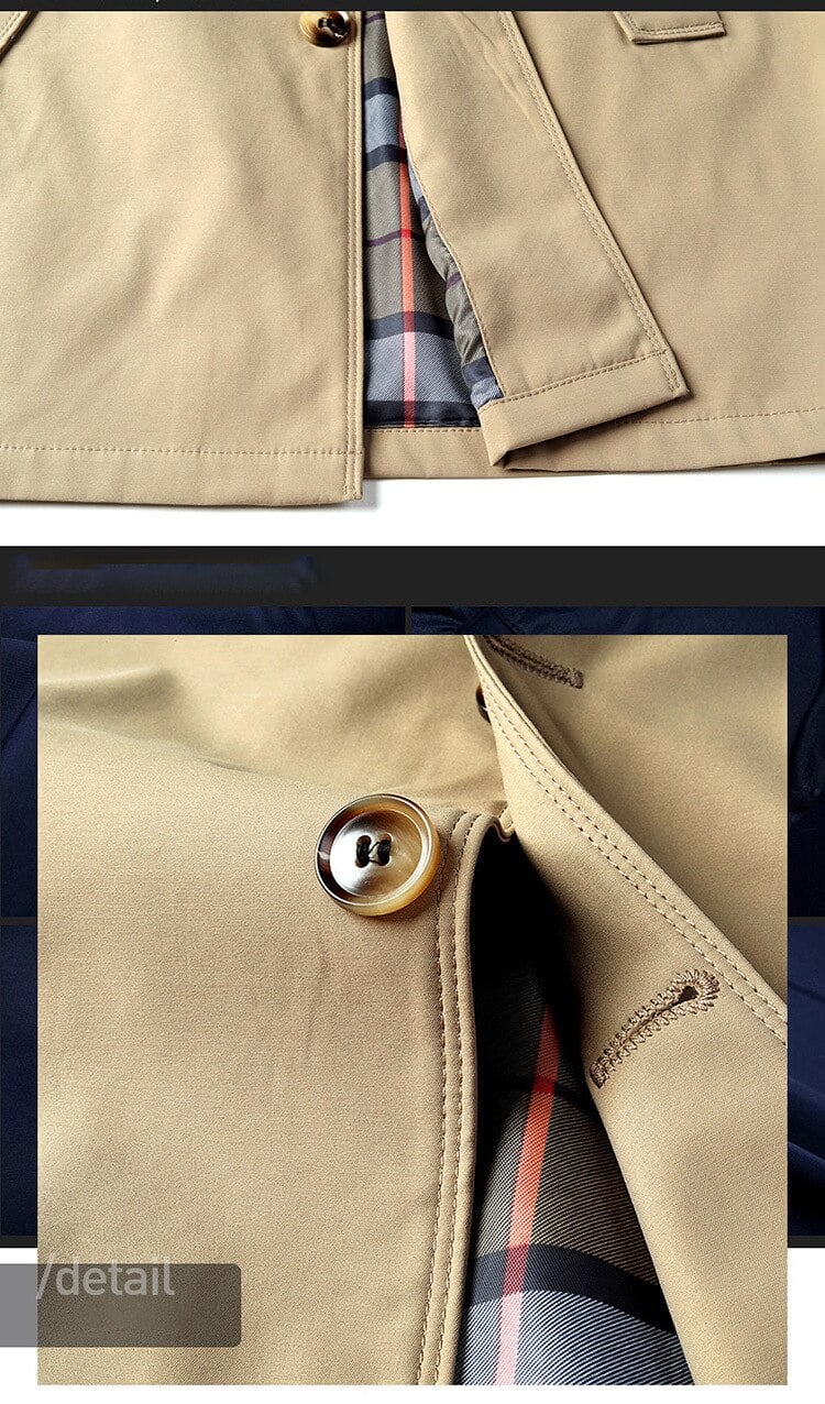 Spring and Autumn Men's Trench Coat 14
