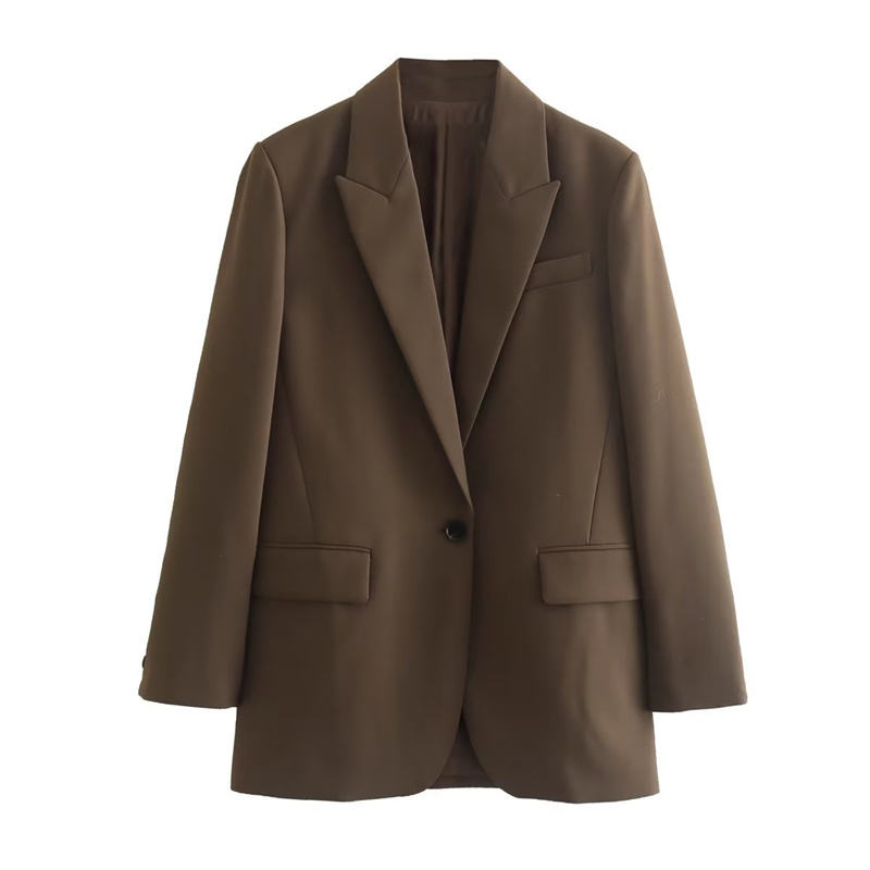 Pocket Decoration Loose Suit Jacket Image 5