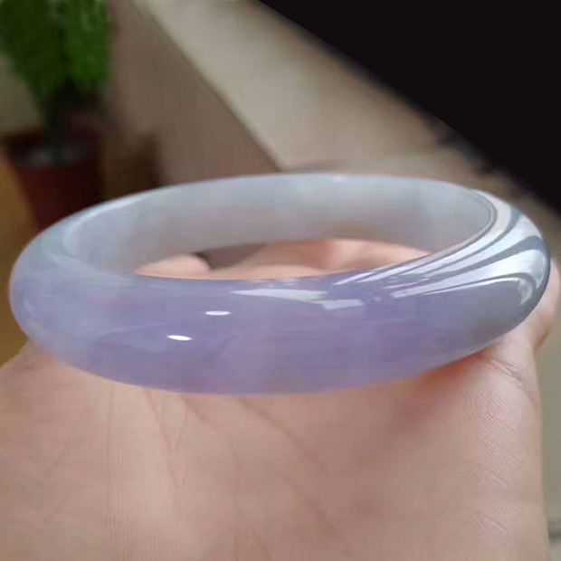 Ice Waxy Kinds Violet Jade Bracelet 1