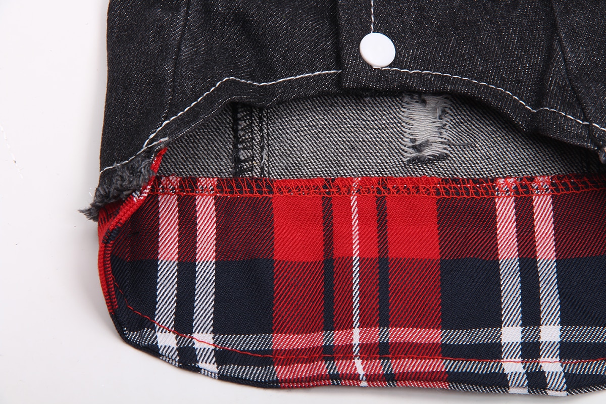 Pet Teddy Dog Denim Clothes 8