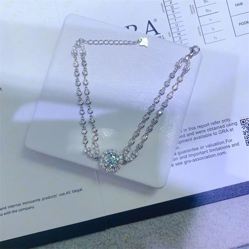 Women's 2 Karat Full Diamond Moissanite Bracelet Image 4