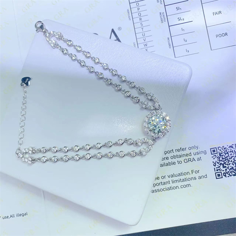 Women's 2 Karat Full Diamond Moissanite Bracelet Image 5