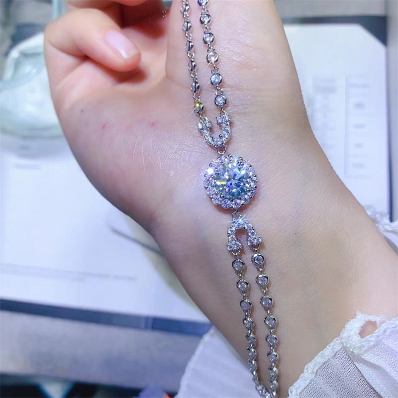 Women's 2 Karat Full Diamond Moissanite Bracelet Image 1