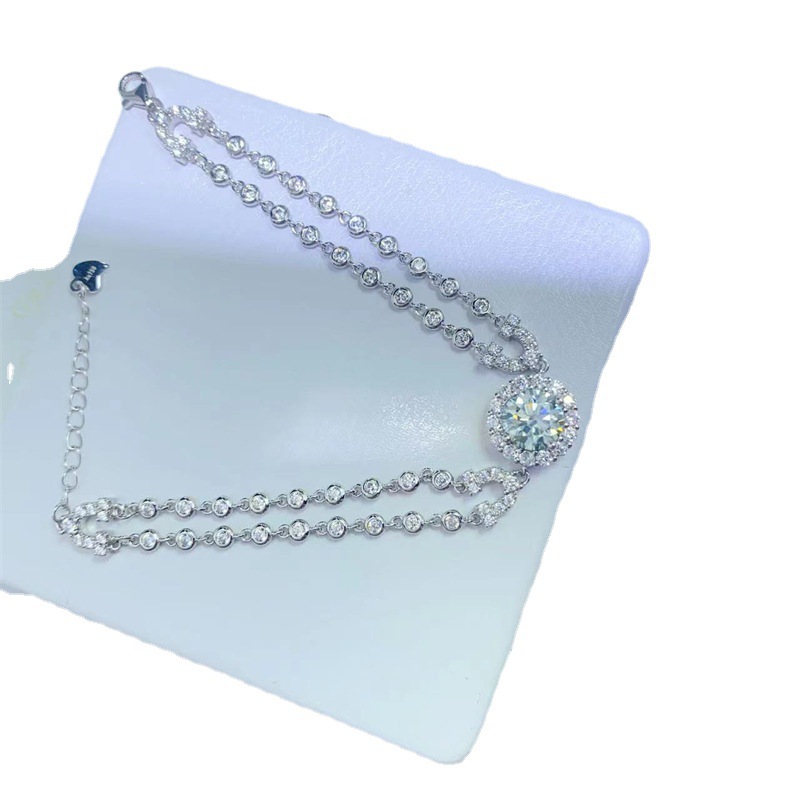 Women's 2 Karat Full Diamond Moissanite Bracelet Image 6