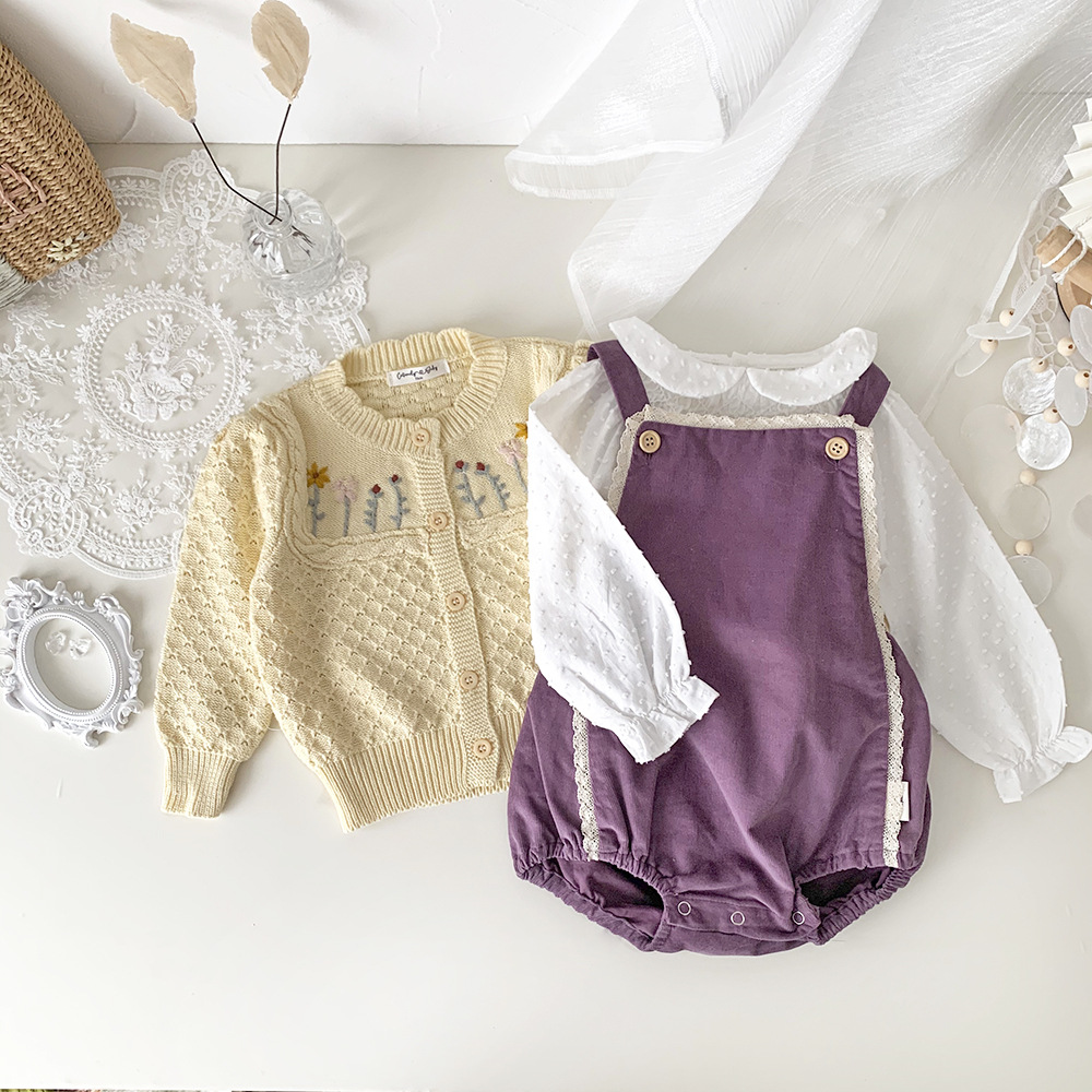 Girls' Embroidered Cardigan Sweater Image 7