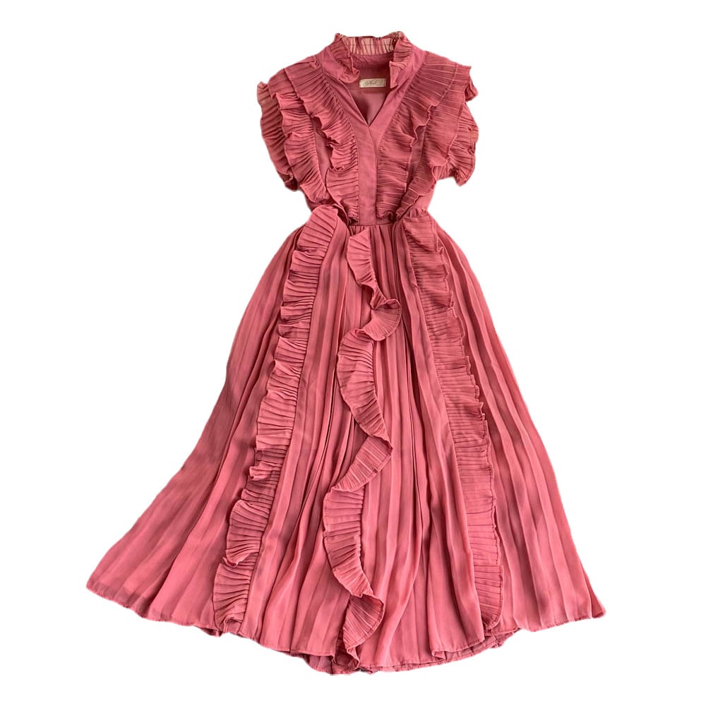 Ladies Fashion Pleated Dress 3