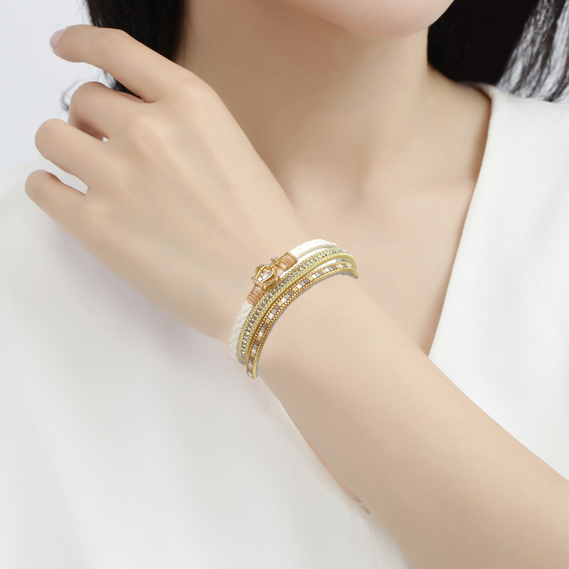 Fashion Female Bracelet Crown Leather Image 5