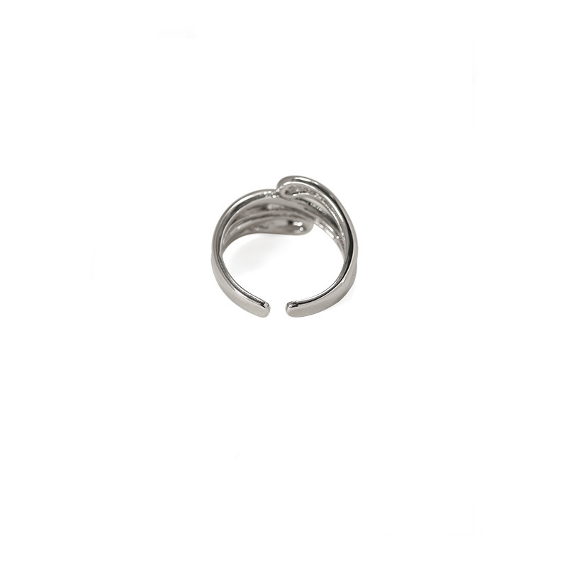 Brass White Gold Plated Ring Image 3