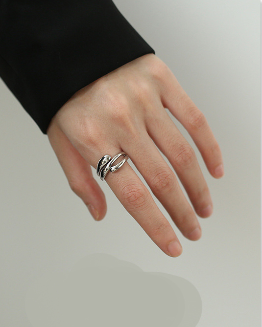 Brass White Gold Plated Ring Image 1