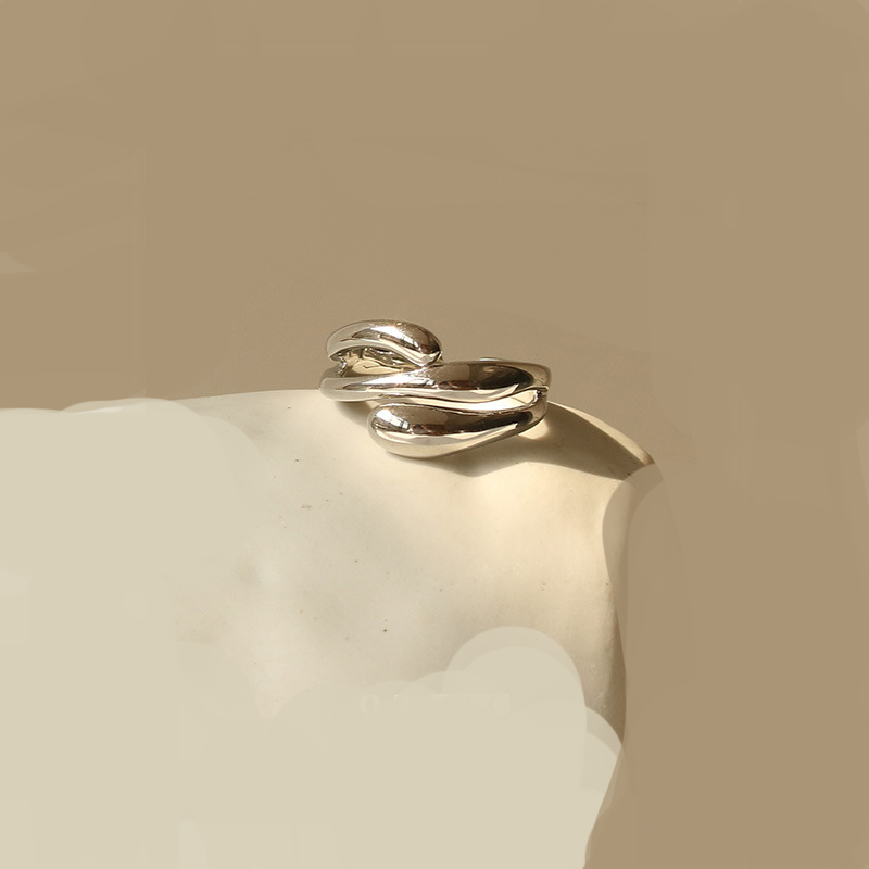 Brass White Gold Plated Ring Image 4