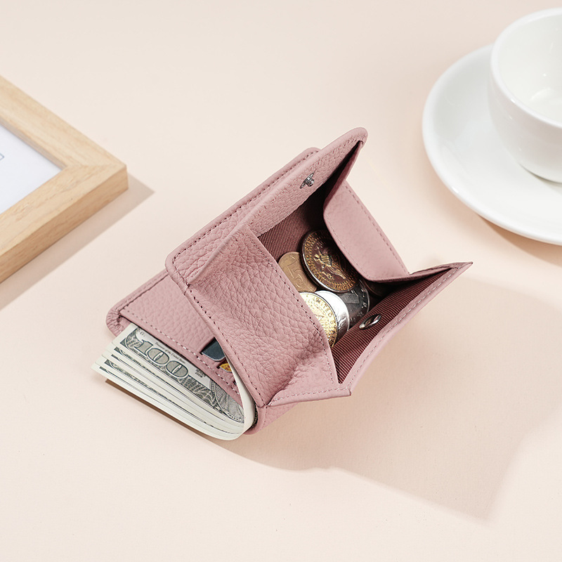 Women's Leather Purse - Pink
