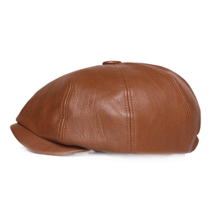 Leather Octagonal Cap Image 3