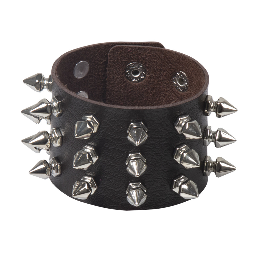 Punk Exaggerated Pointed Rivet Bracelet Image 12
