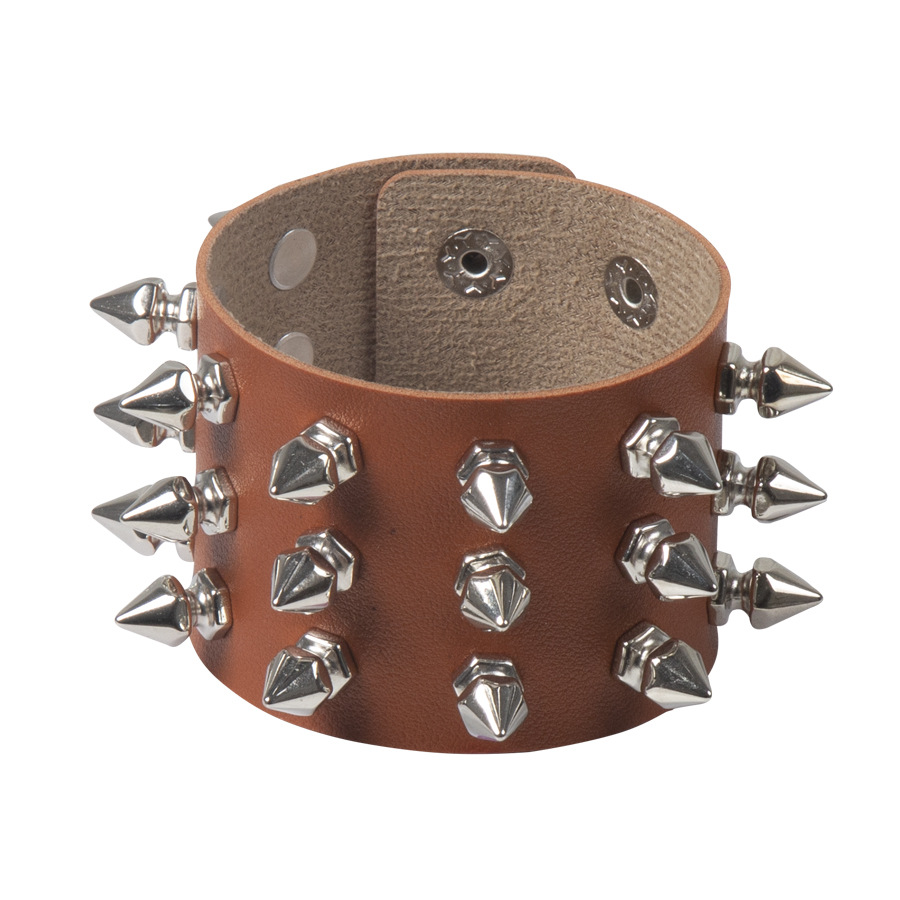 Punk Exaggerated Pointed Rivet Bracelet Image 7