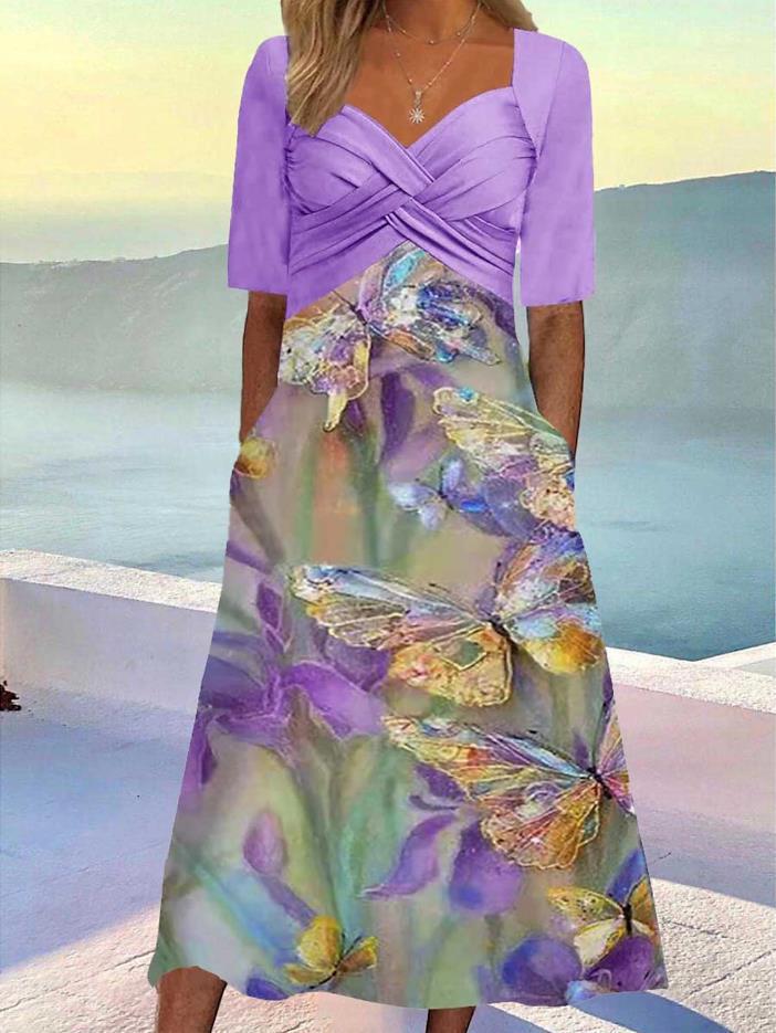 Butterfly Print Dress Image 2