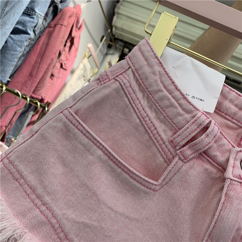 Fringed Frayed Denim Shorts 4