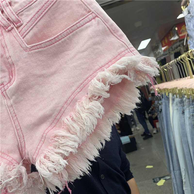 Fringed Frayed Denim Shorts 6