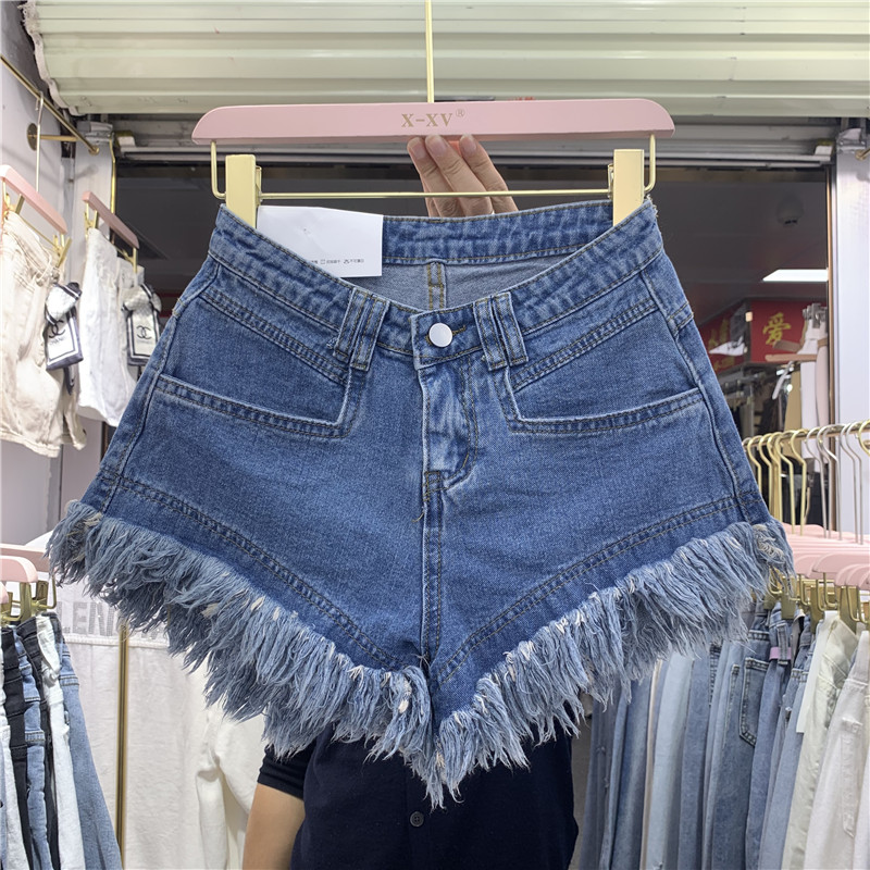 Fringed Frayed Denim Shorts 8