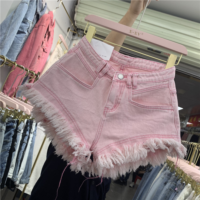 Fringed Frayed Denim Shorts 2