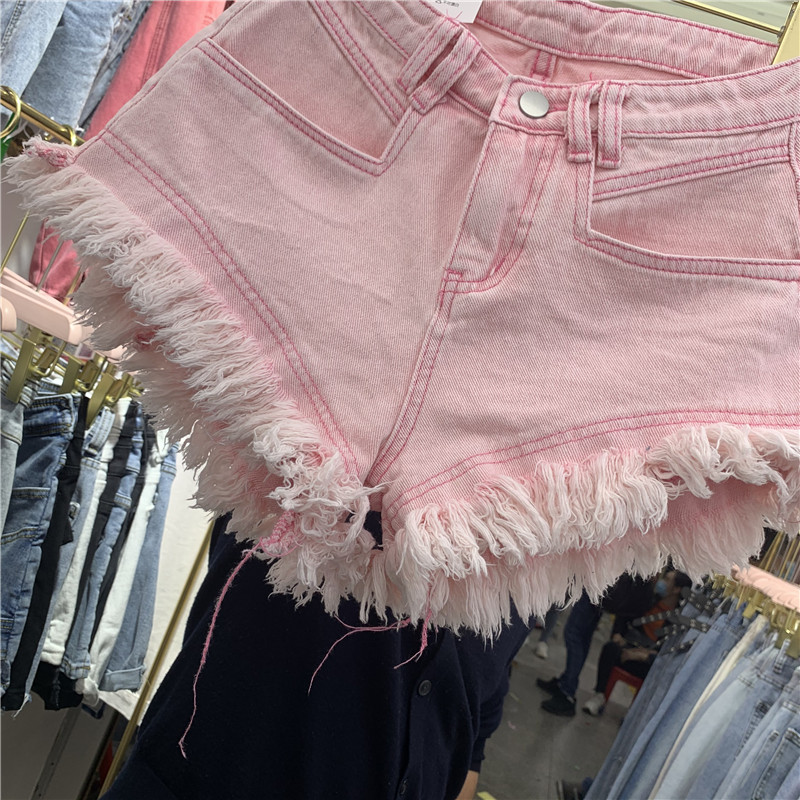 Fringed Frayed Denim Shorts 5