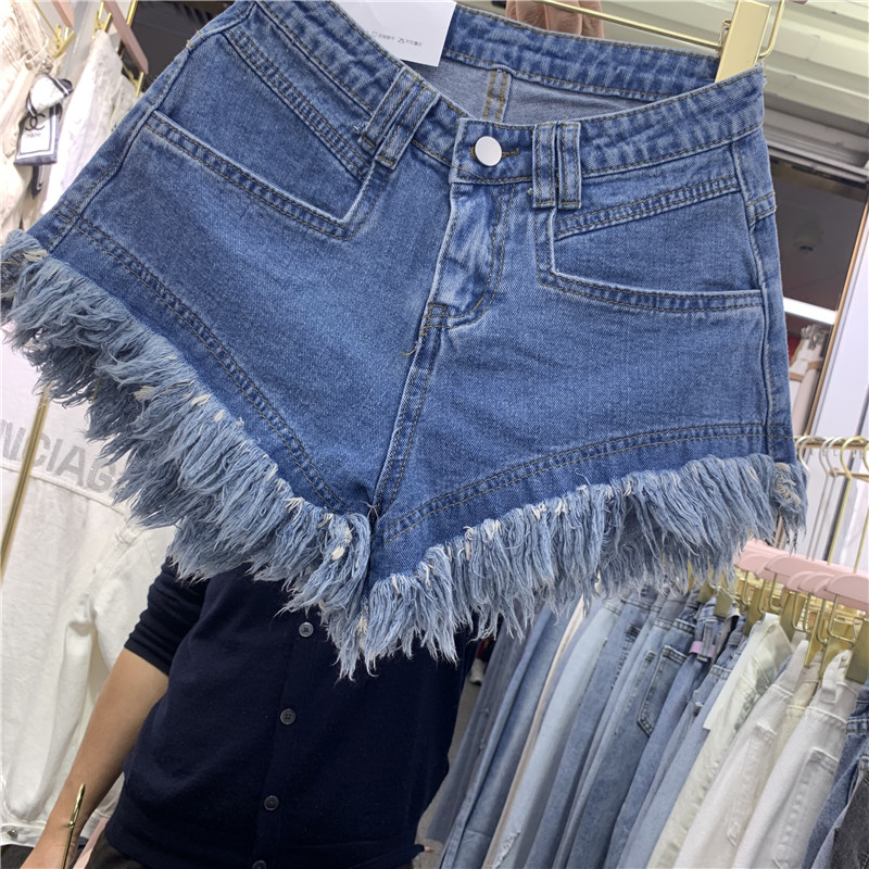 Fringed Frayed Denim Shorts 13