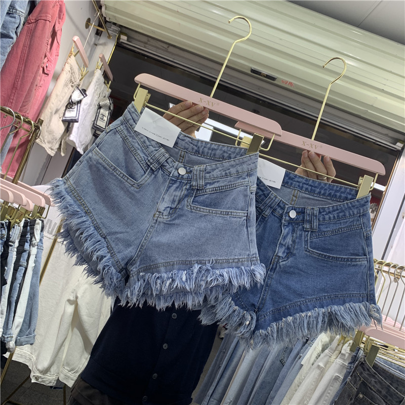 Fringed Frayed Denim Shorts 14