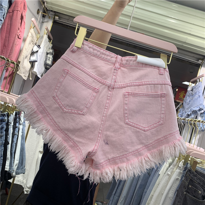 Fringed Frayed Denim Shorts 7