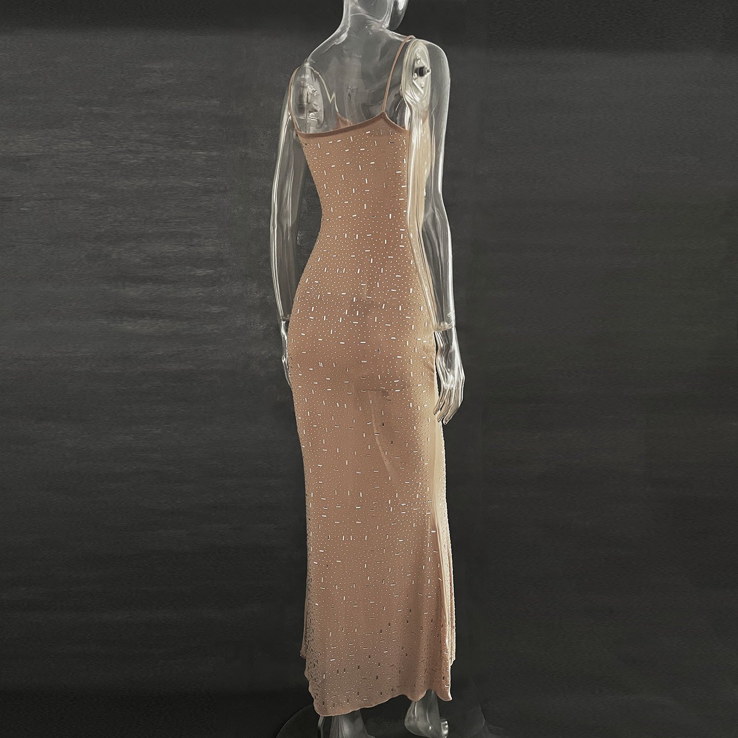 Light Diamond Sexy Suspender Mermaid Dress Gown