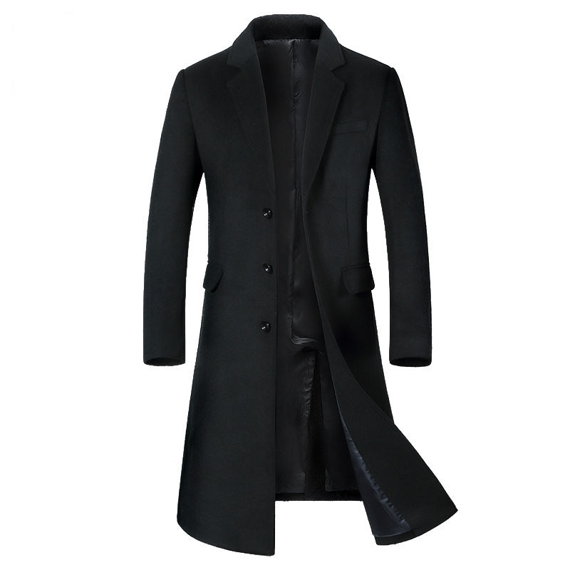 Men's Woolen Coat Side View