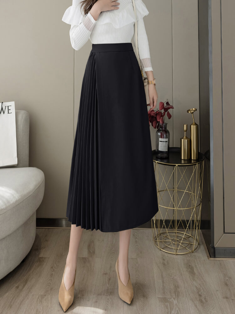 Irregular Pleated Skirt - Image 5