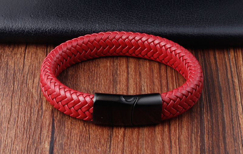 Red Leather Bracelet 5