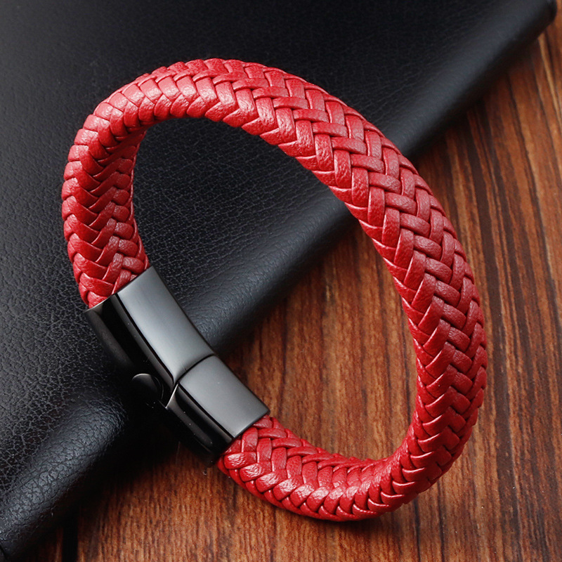 Red Leather Bracelet 3