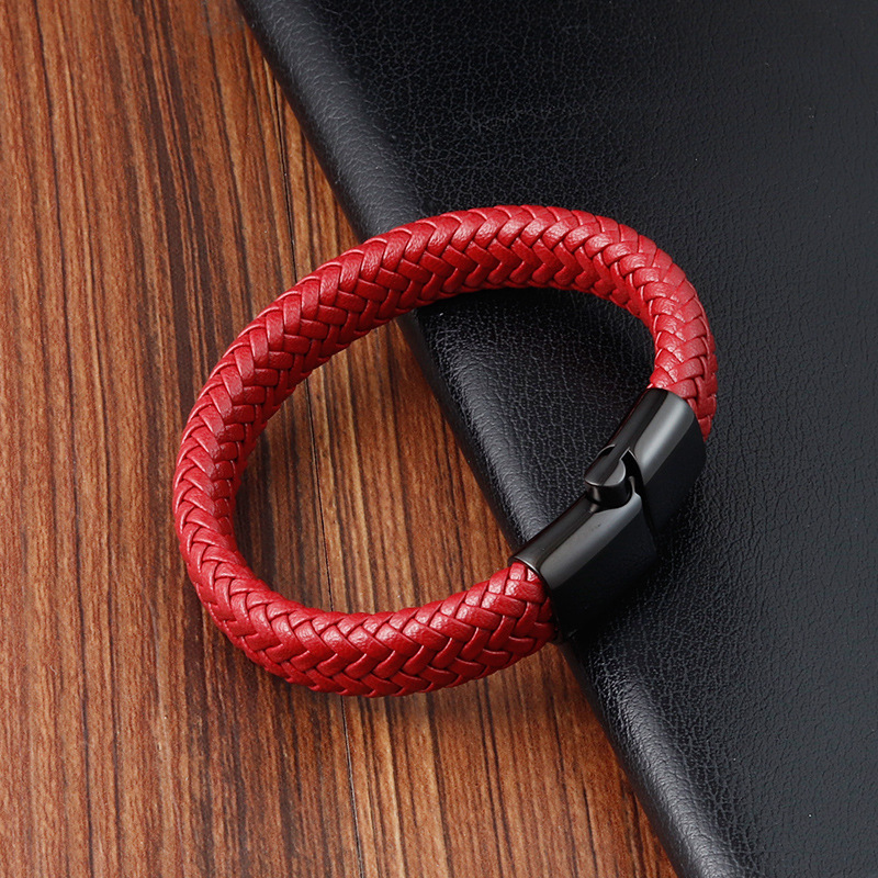 Red Leather Bracelet 4