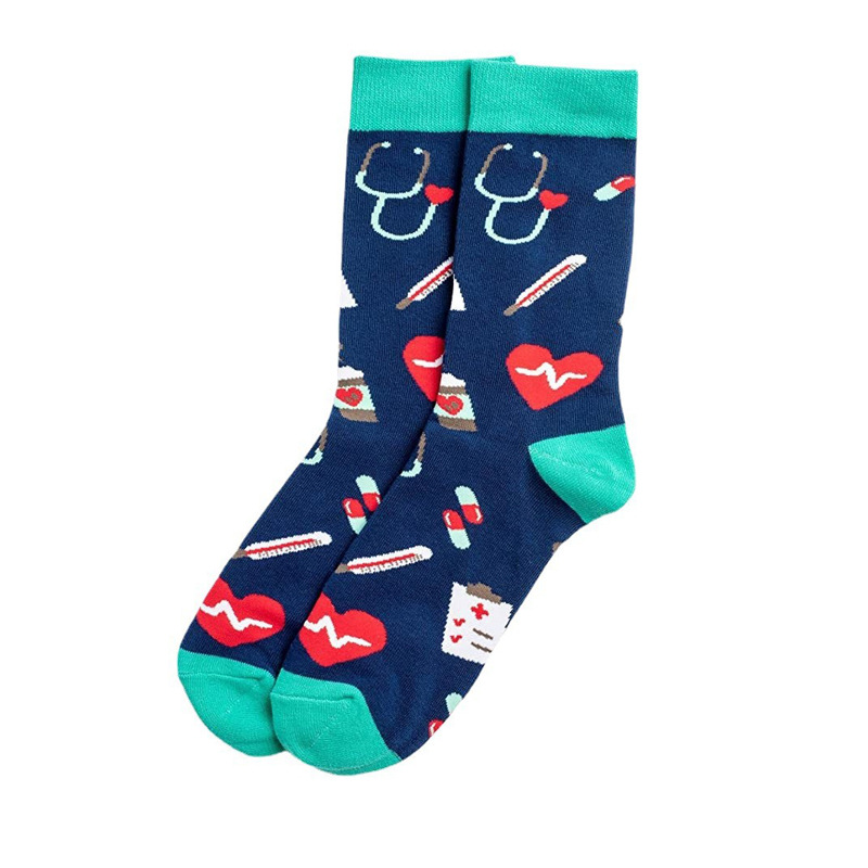Medical Themed Socks Blue