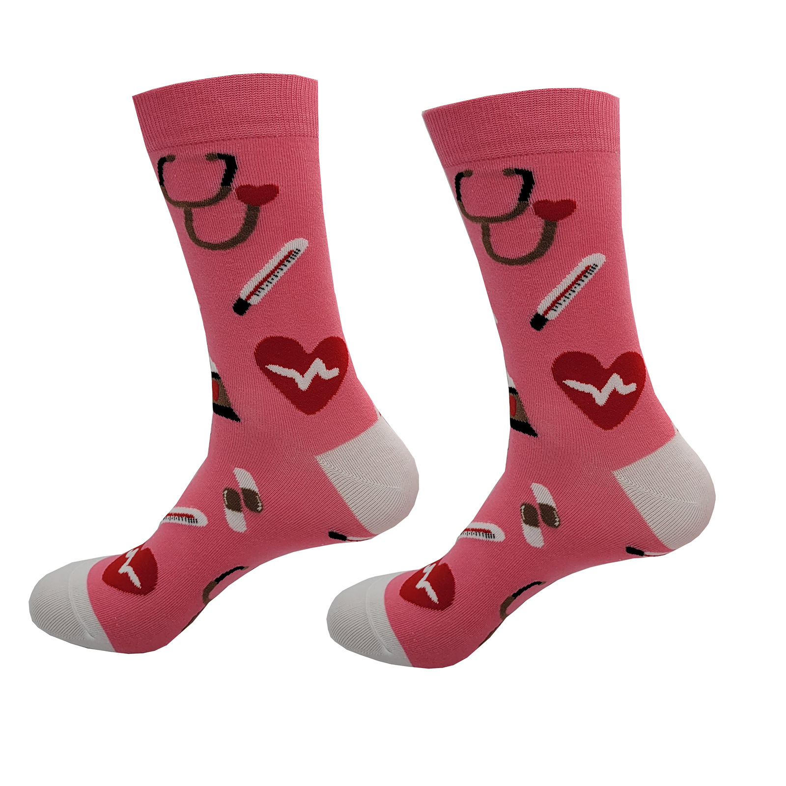 Medical Themed Socks Pink