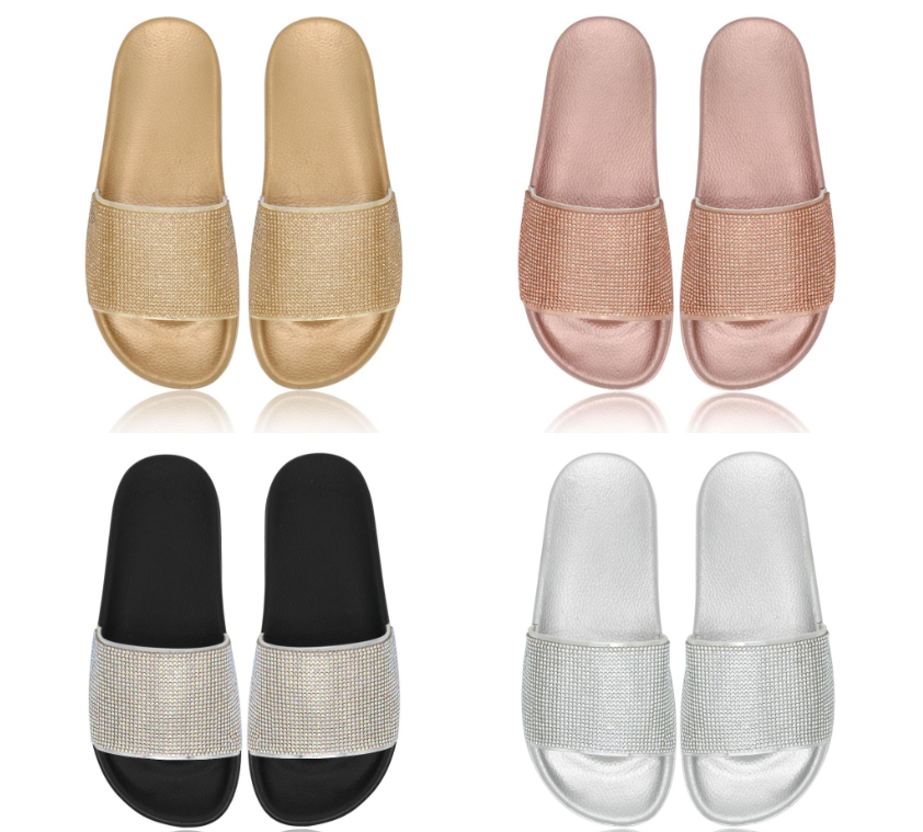 Elegant Rhinestone Slippers