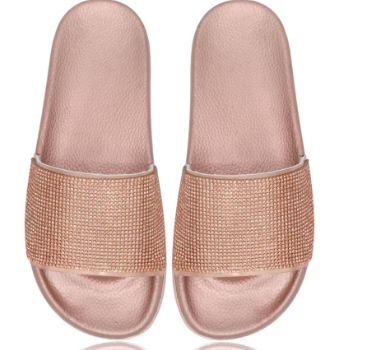 Stylish Rhinestone Slippers