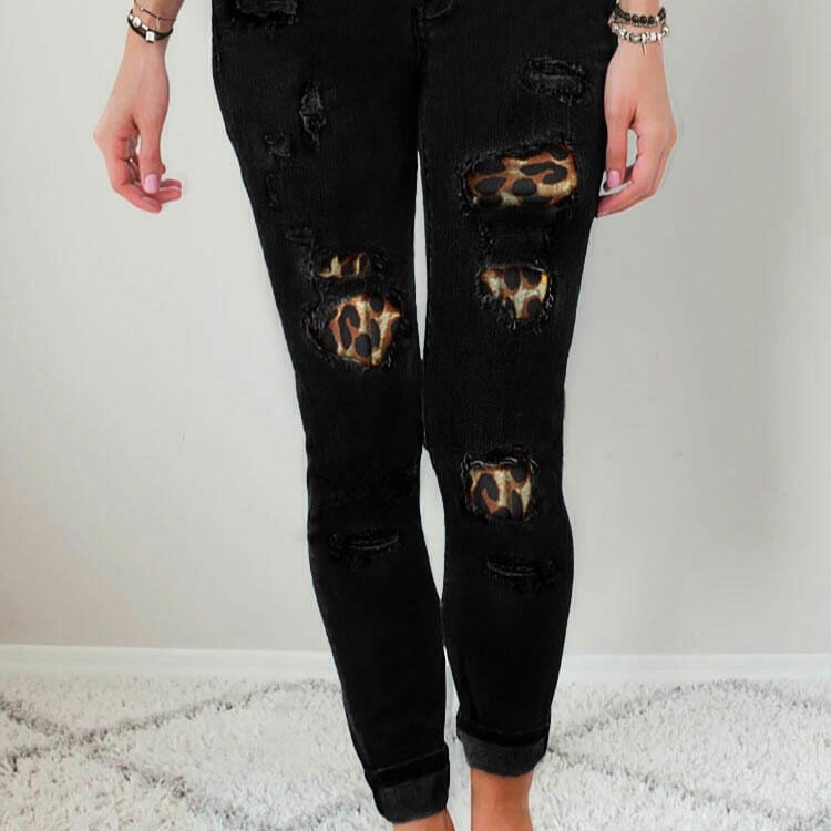 Women's Patch Stretch Skinny Jeans - Image 3