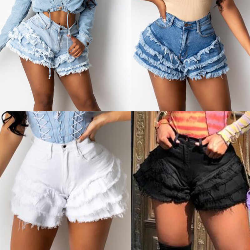 Frayed Denim Shorts