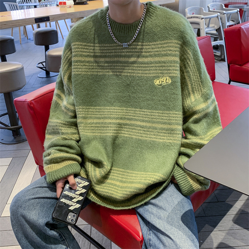 Men's Stylish Retro Minimalism Striped Sweater - Image 6