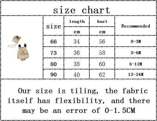 Strap Romper - Cartoon Bear