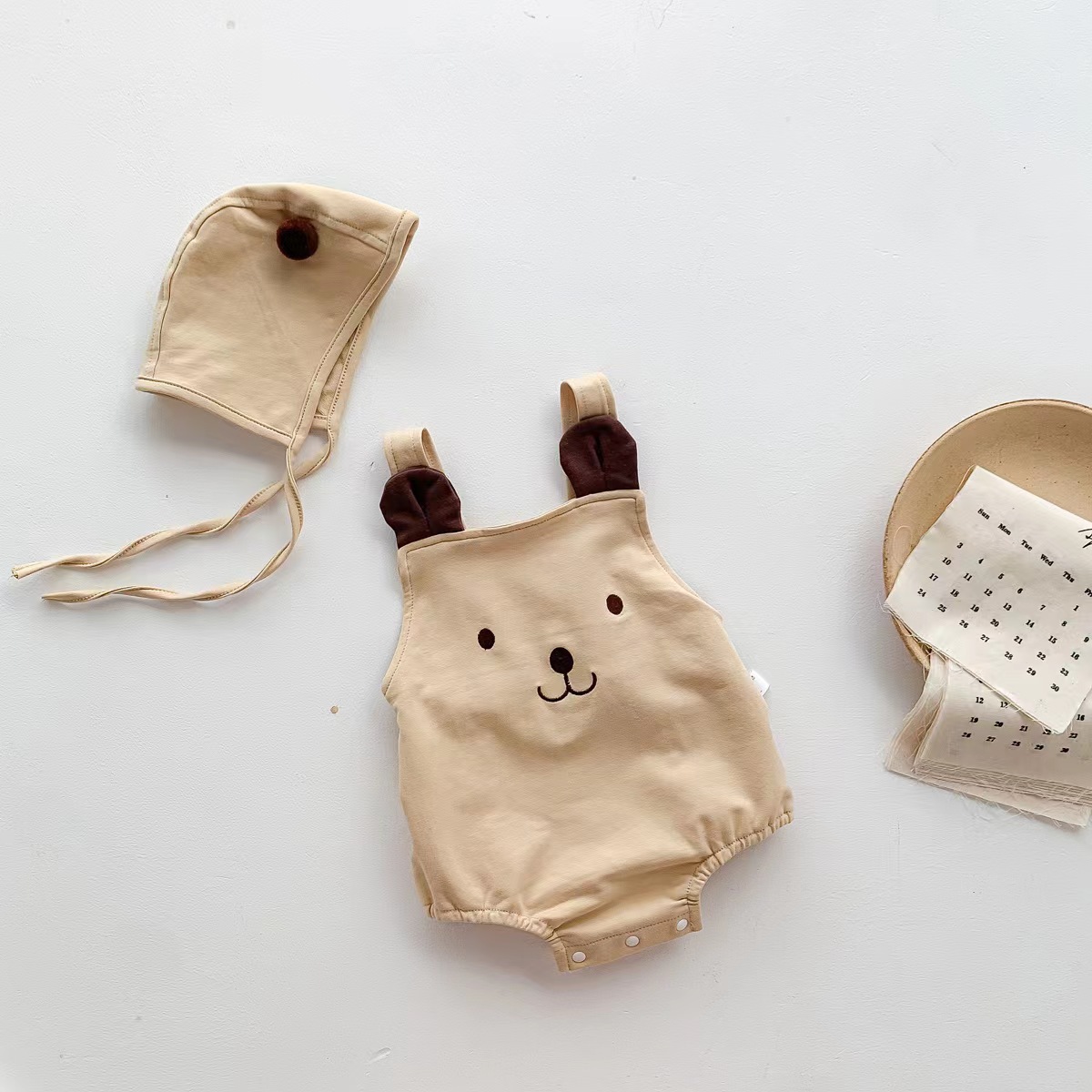 Strap Romper - Cute Bear Design