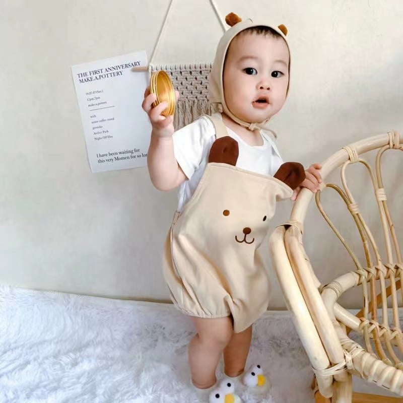 Strap Romper - Beige Color