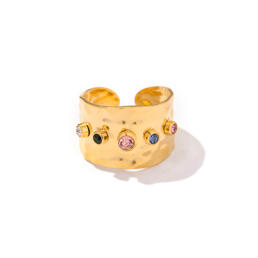 Color Zircon Wide Jewelry Bracelet Image 3