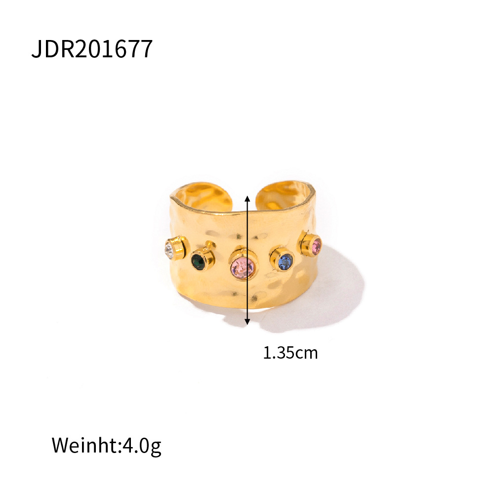 Color Zircon Wide Jewelry Bracelet Image 7