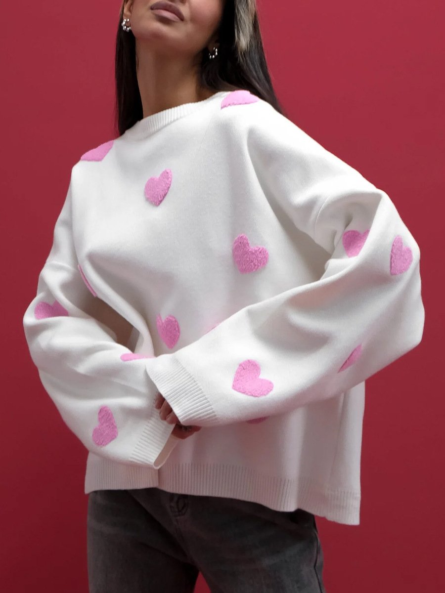 Fashion Love Embroidered Sweater Image 1