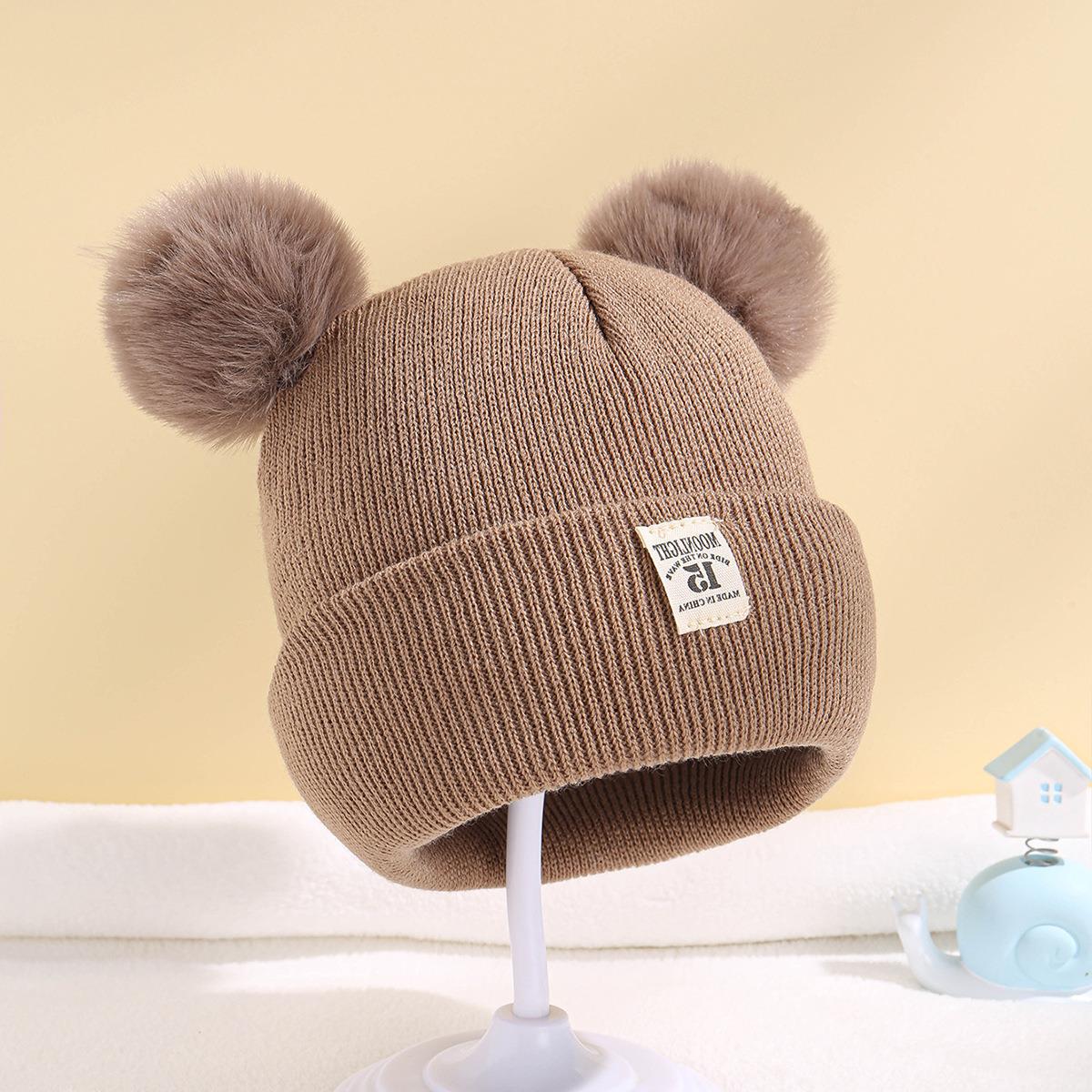 Children's Wool Double Ball Hat Image 1