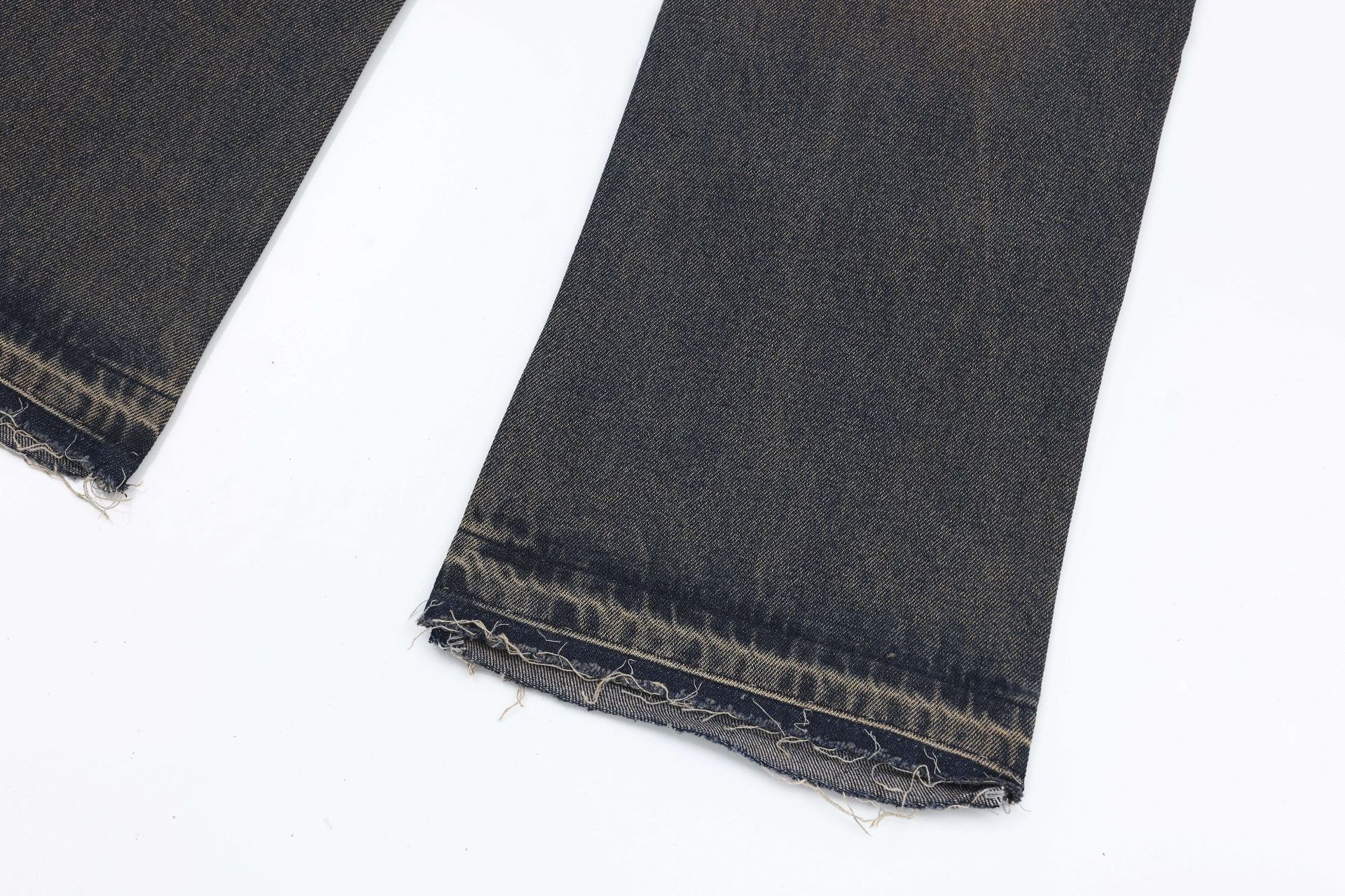 American Street Fashion Wash Denim Trousers