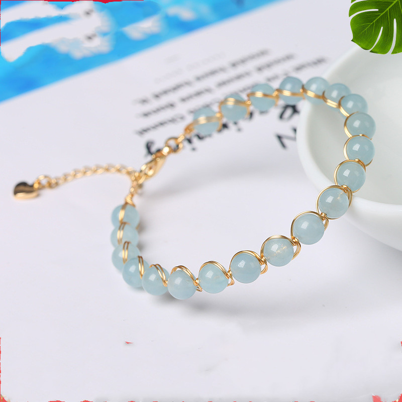 14K Gilded Winding Bracelet Crystal - Image 3