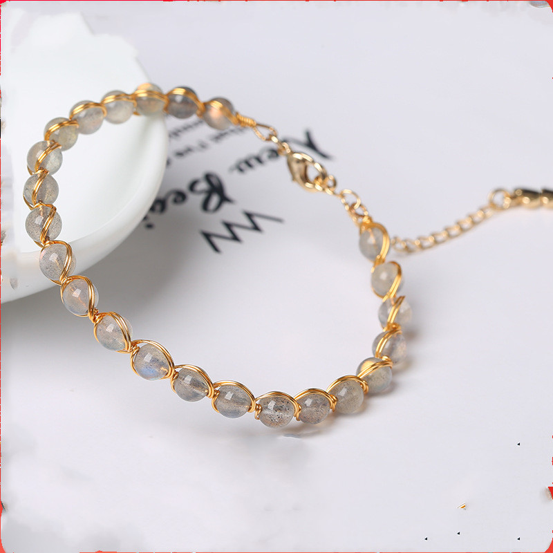 14K Gilded Winding Bracelet Crystal - Image 4